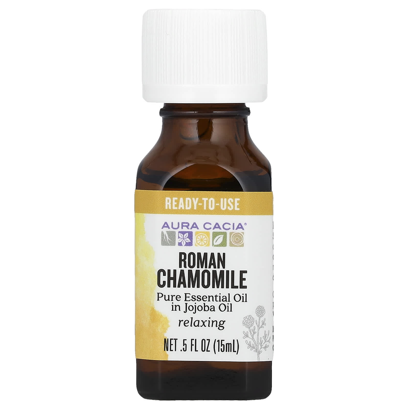 Aura Cacia Roman Chamomile Essential Oil Blends for Relaxation - Image 1