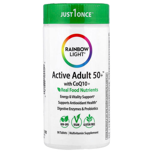 Rainbow Light, Active Adult 50+™ With CoQ10 + Real Food Nutrients, 90 Tablets - Image 1
