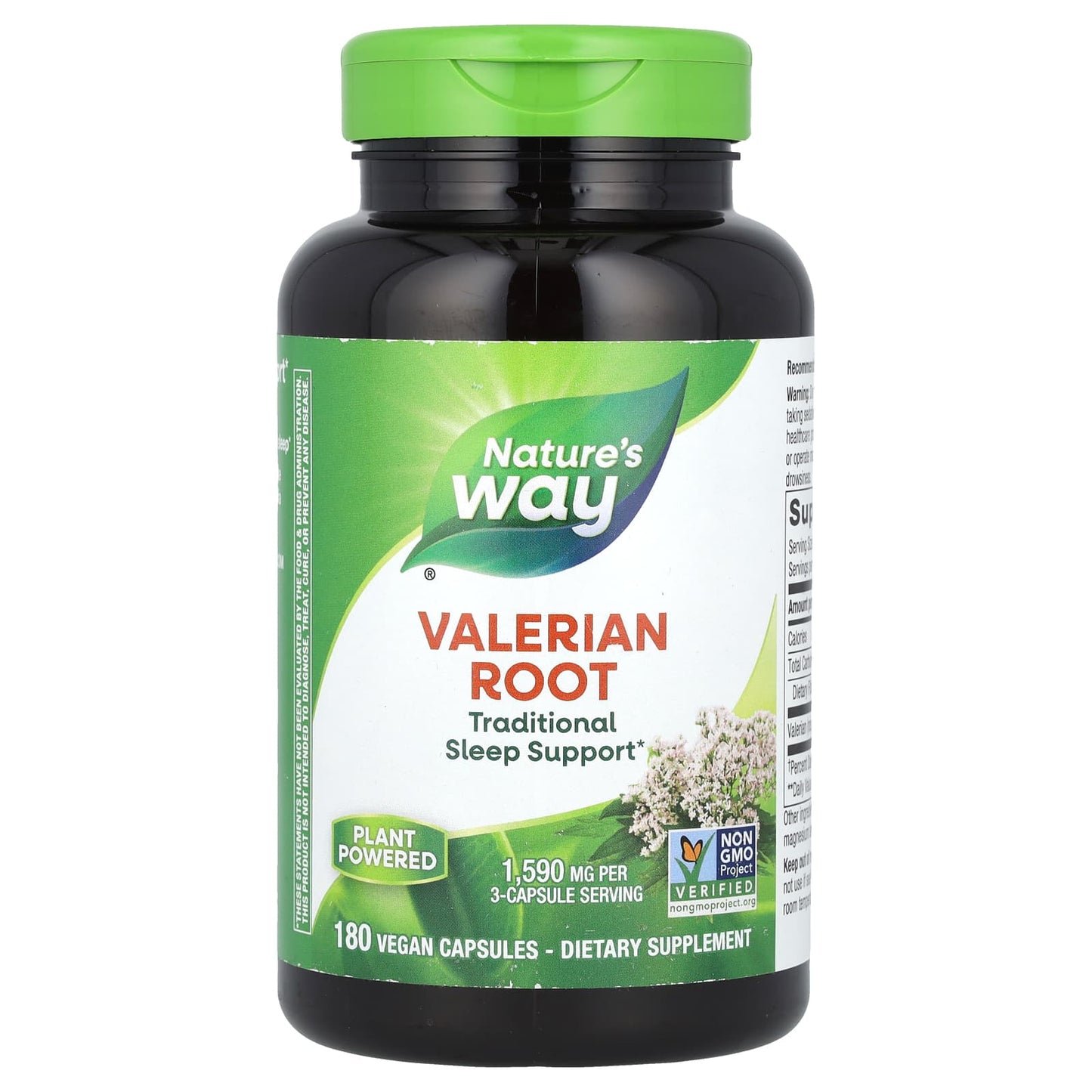 Nature's Way, Valerian Root, 1,590 mg, 180 Vegan Capsules (530 mg per Capsule) - Image 1