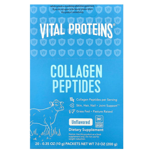 Vital Proteins, Collagen Peptides, Unflavored, 20 Packets, 0.35 oz (10 g) Each - Image 1
