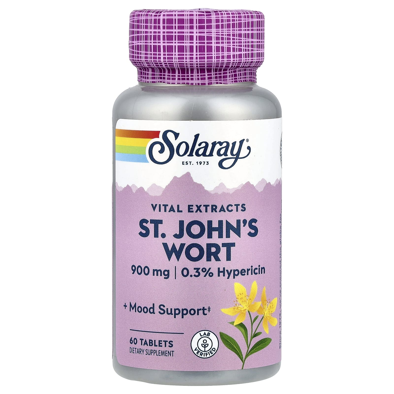 Solaray, Vital Extracts, St. John's Wort , 900 mg, 60 Tablets - Image 1