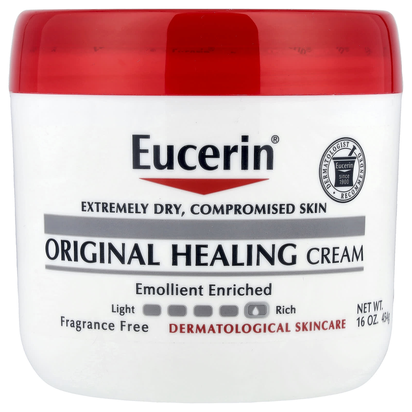 Dry Skin Relief - Eucerin Original Healing Cream, 16 oz, Fragrance Free - Image 1