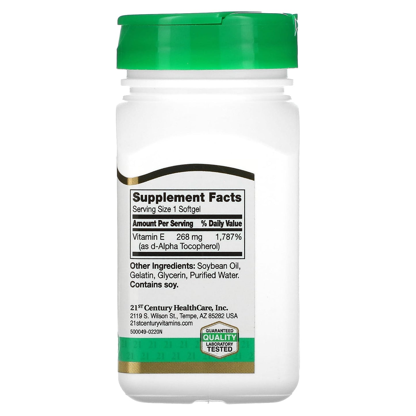 Natural Vitamin E Antioxidant Supplement 400 IU Softgels - Image 2