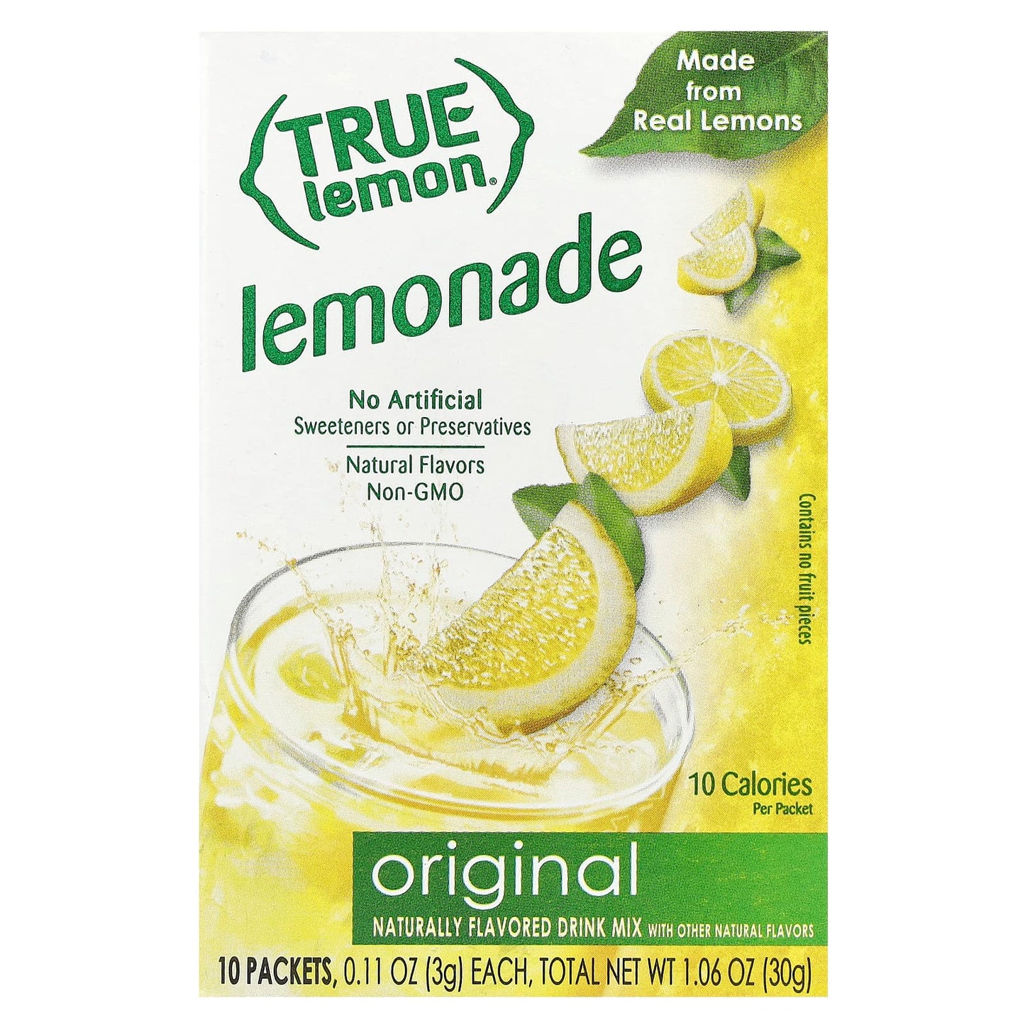 True Citrus, True Lemon®, Original Lemonade, 10 Packets, 0.11 oz (3 g) Each - Image 1