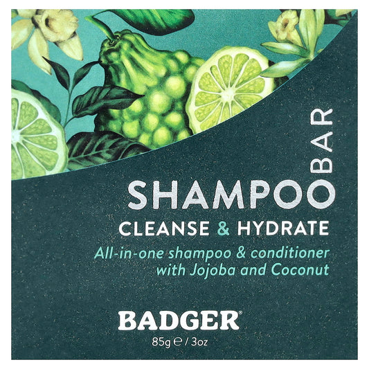 Badger Organic Shampoo Bar, 3 oz, Natural, Cruelty-Free, Vegan - Image 1