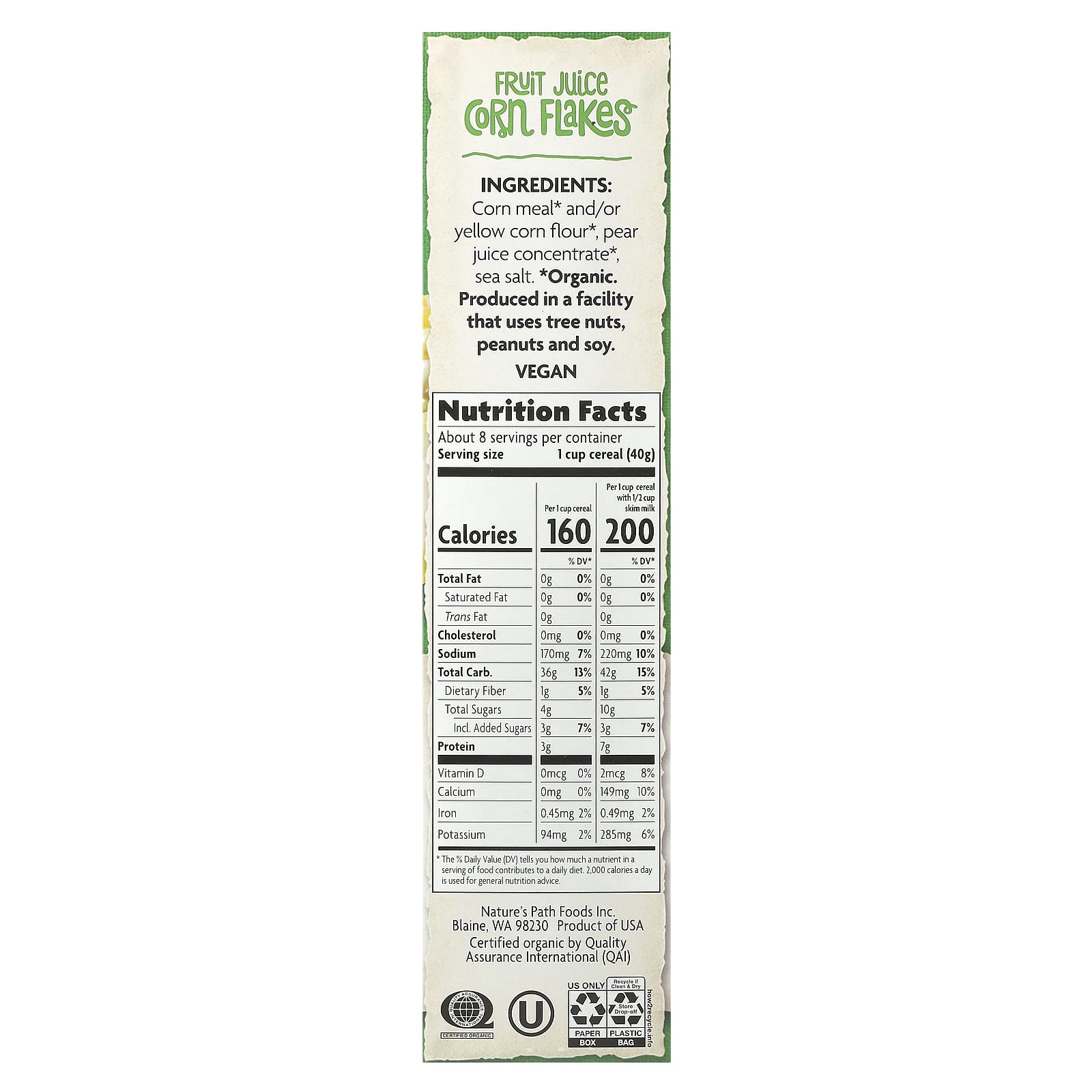 Nature's Path, Organic Fruit Juice Corn Flakes, 10.6 oz (300 g) - Image 2