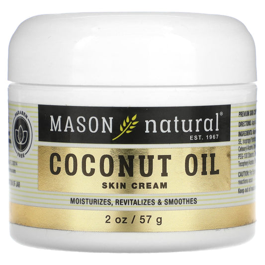 Mason Natural, Coconut Oil Skin Cream, 2 oz (57 g) - Image 1