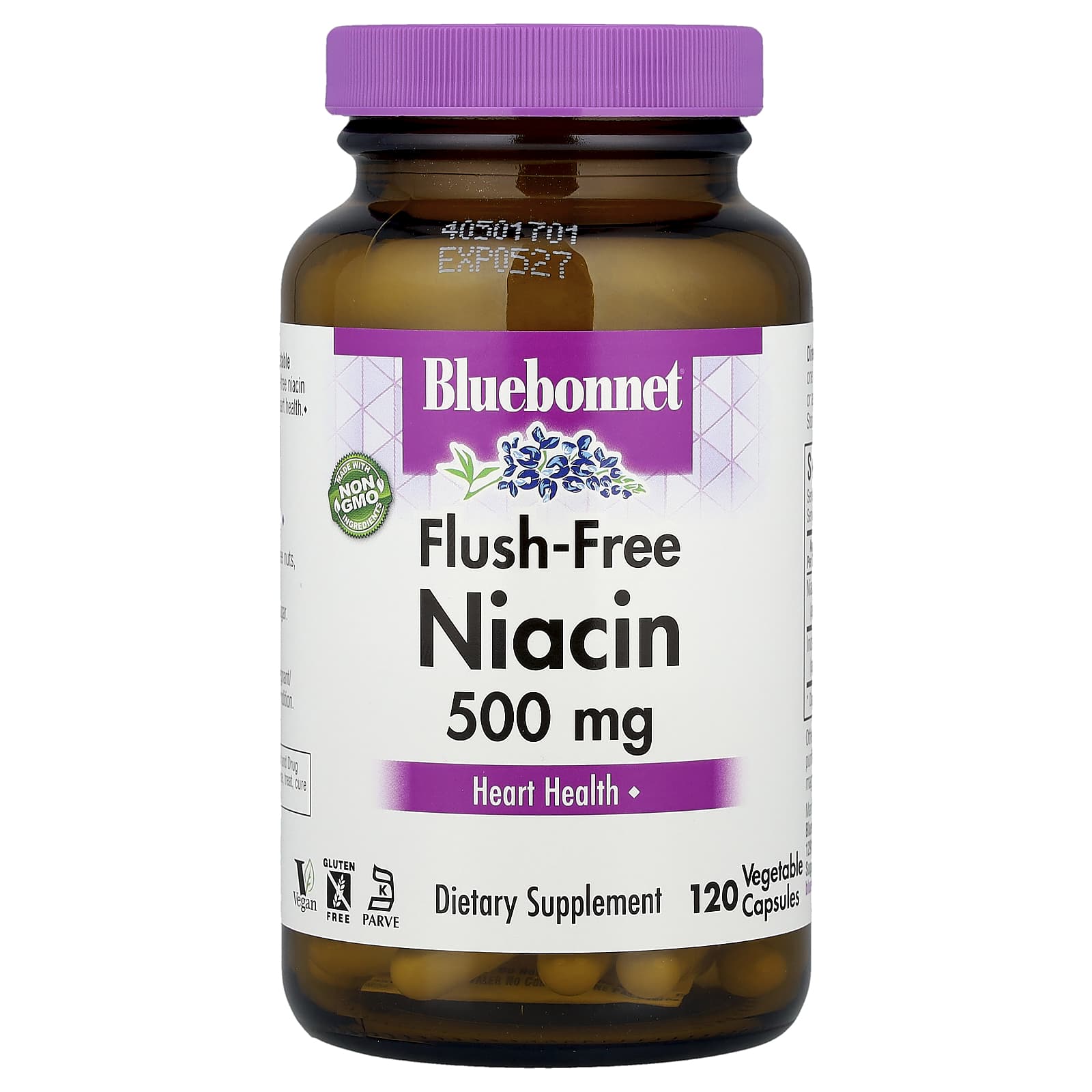 Bluebonnet Nutrition Flush-Free Niacin Supplement for Heart Health - Image 1