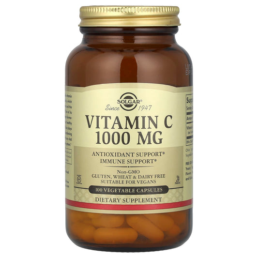 Solgar, Vitamin C, 1,000 mg, 100 Vegetable Capsules - Image 1
