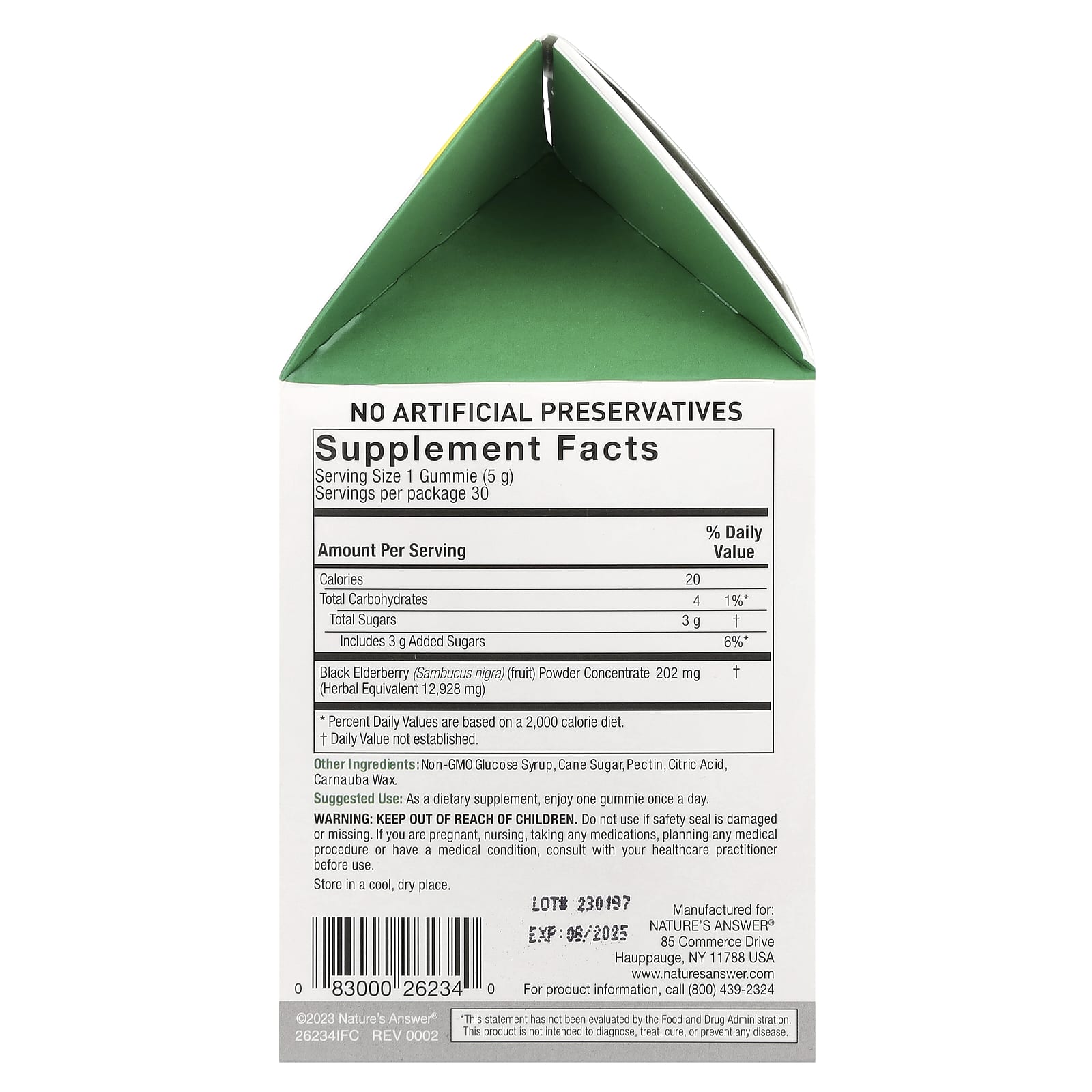 Nature's Answer, Sambucus Mega Gummies 7X Strength™, 202 mg, 30 Gelatin Free/Vegan Gummies - Image 2