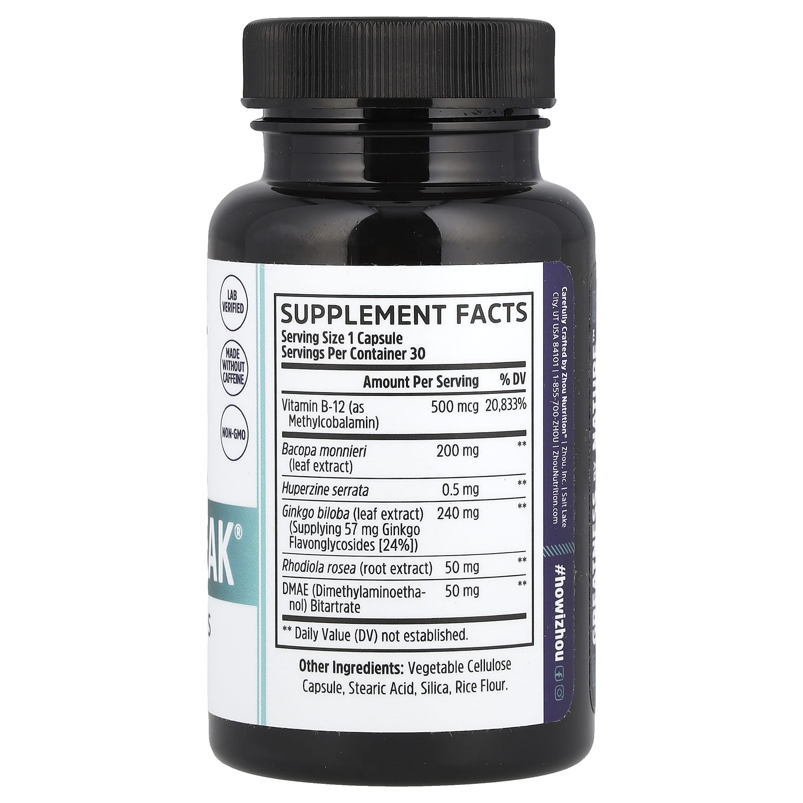 Zhou Nutrition, Neuro-Peak®, 30 Veggie Capsules - Image 2