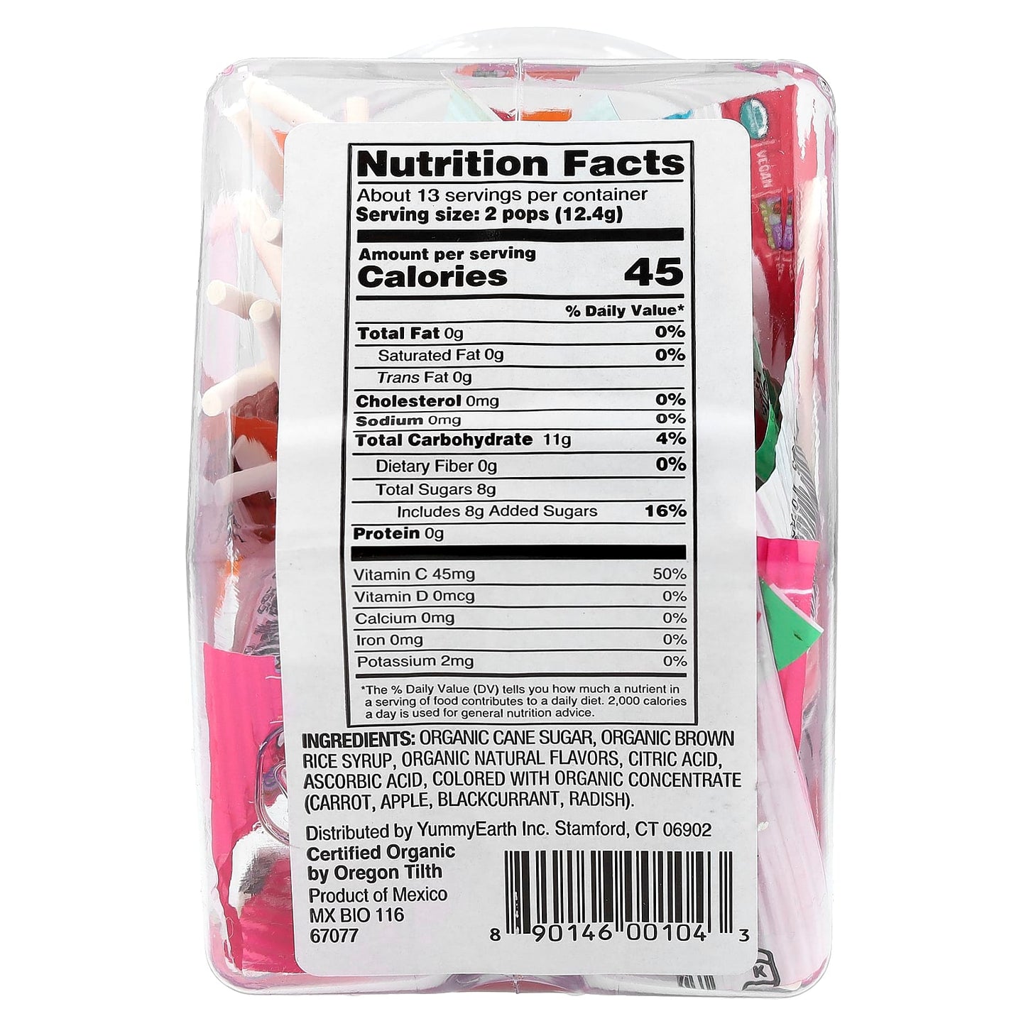 YumEarth, Organic Pops, Pomegranate, Watermelon, Peach, Strawberry , 6 oz (170 g) - Image 2
