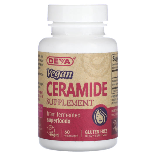 Deva Vegan Ceramide Supplement for Skin Moisture - 60 Capsules - Image 1