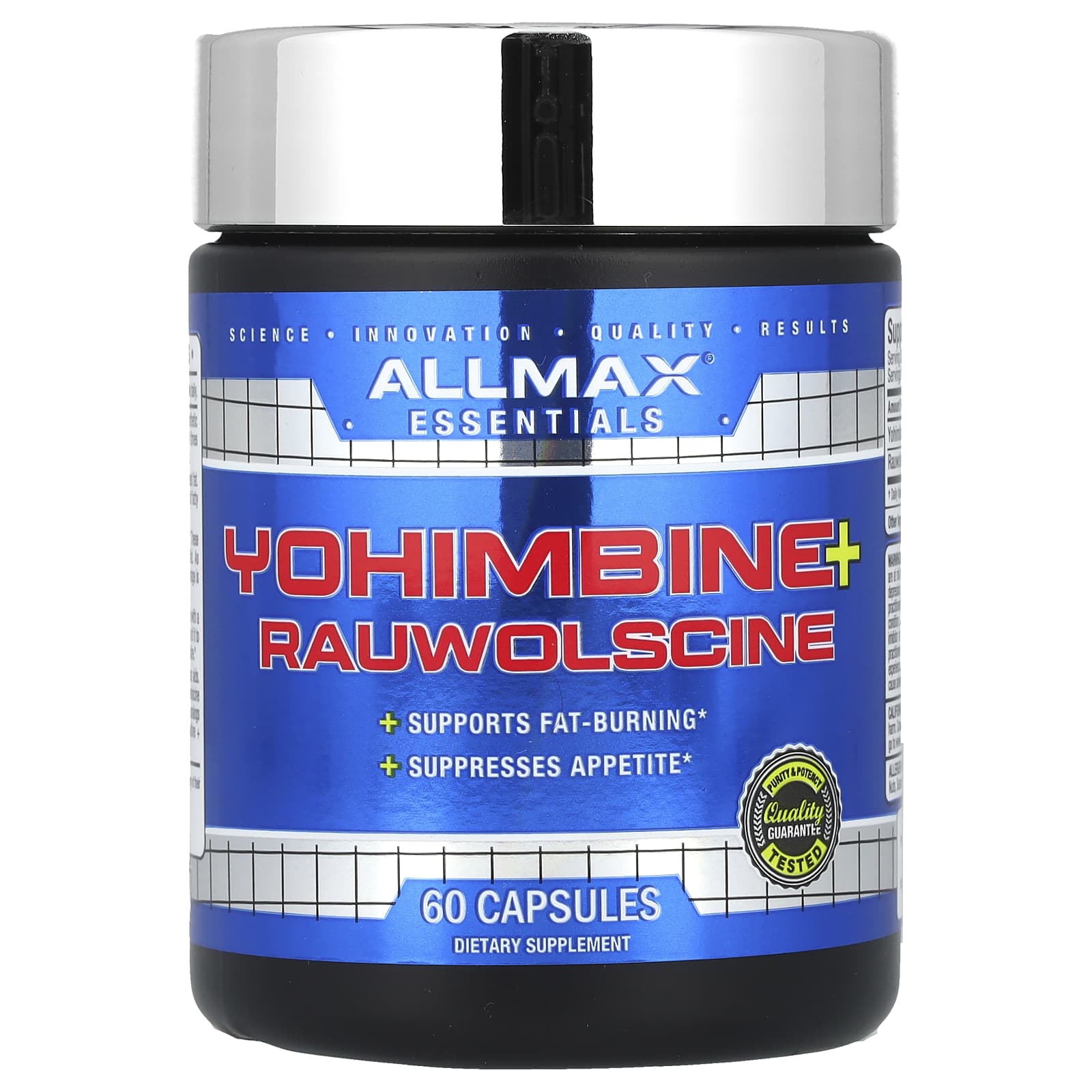 ALLMAX Yohimbine + Rauwolscine for Rapid Fat Loss - 60 Capsules - Image 1