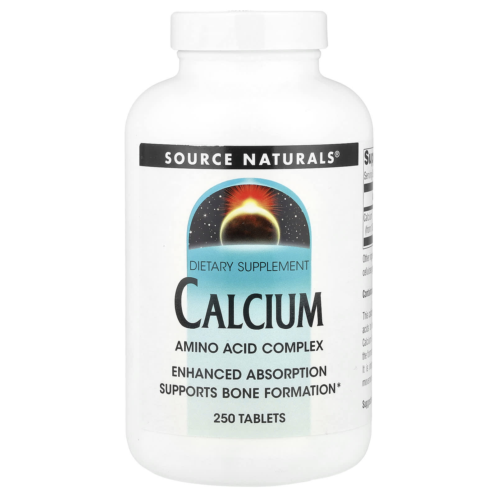 Source Naturals, Calcium, 200 mg, 250 Tablets - Image 1