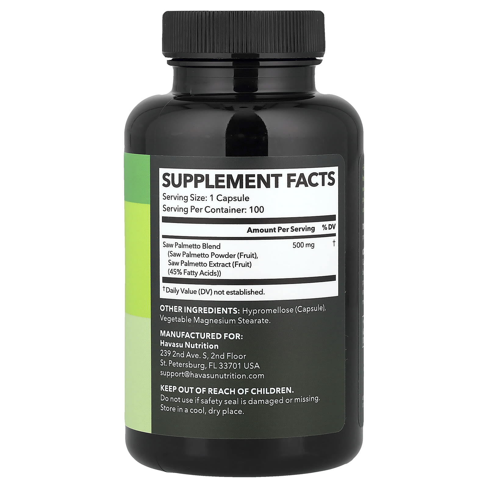 Saw Palmetto Supplements for Prostate & Hair Support - 100 Capsules - Image 2