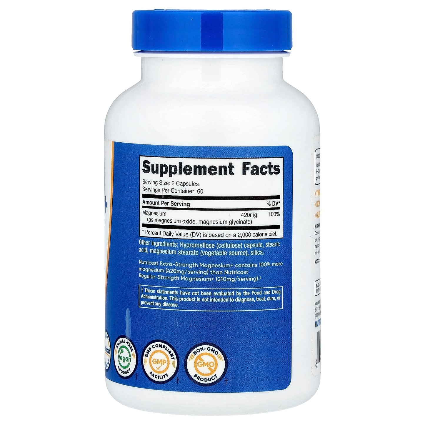 Nutricost, Magnesium+, Extra-Strength, 120 Capsules (210 mg per Capsule) - Image 2