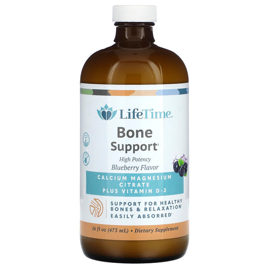 LifeTime Vitamins, Bone Support, Blueberry, 16 fl oz (473 ml) - Image 1