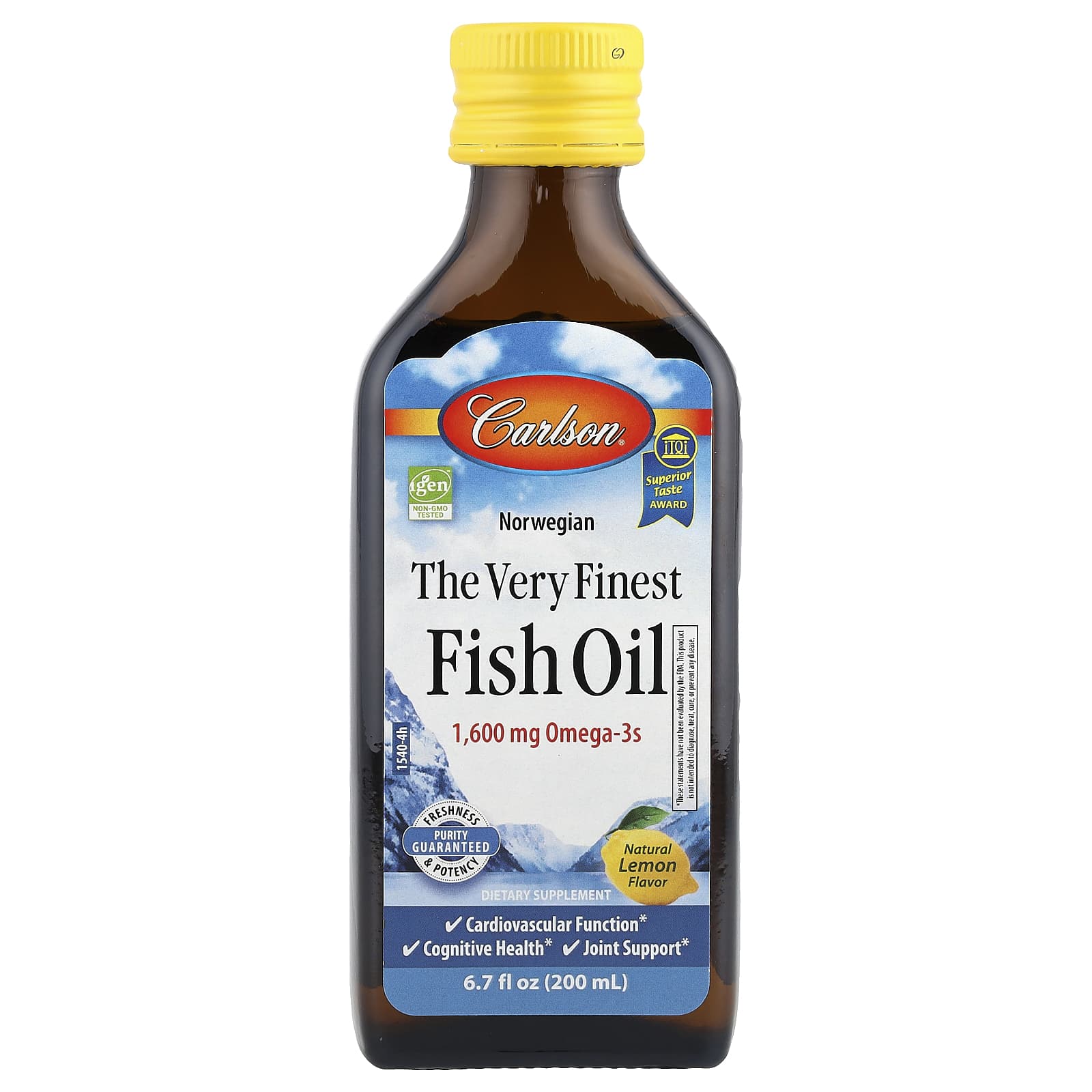 Norwegian Omega-3 Fish Oil Supplement by Carlson - 1,600mg - Image 1