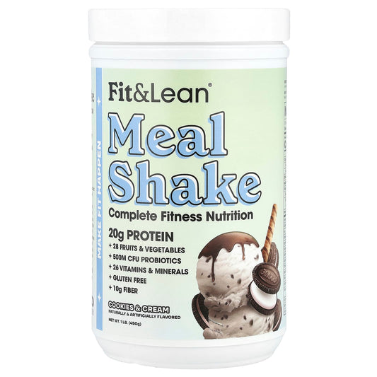 Fit & Lean Meal Shake - Cookies & Cream, 20g Protein, 1 lb - Image 1