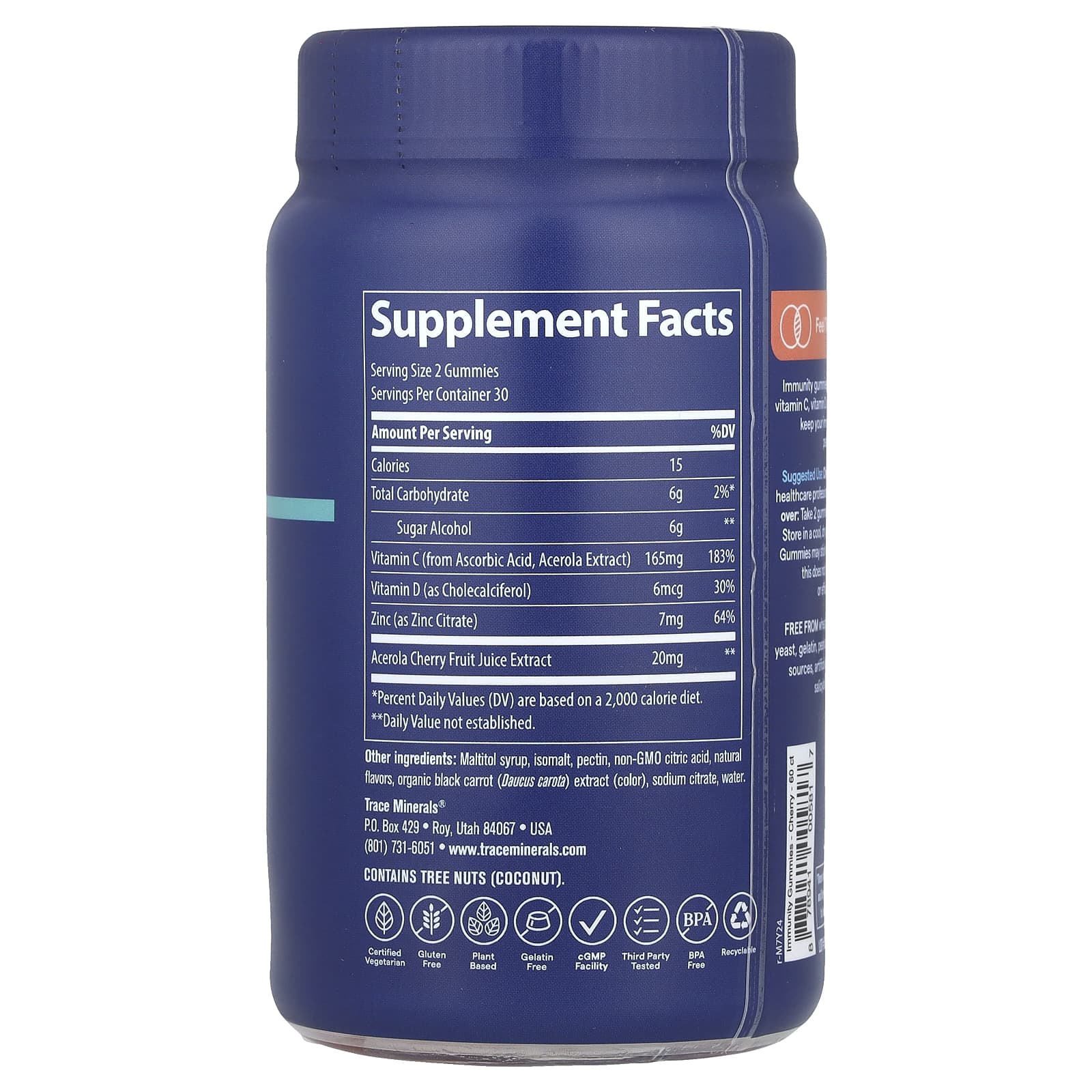 Trace, Immunity Gummies, Cherry, 60 Gummies - Image 2