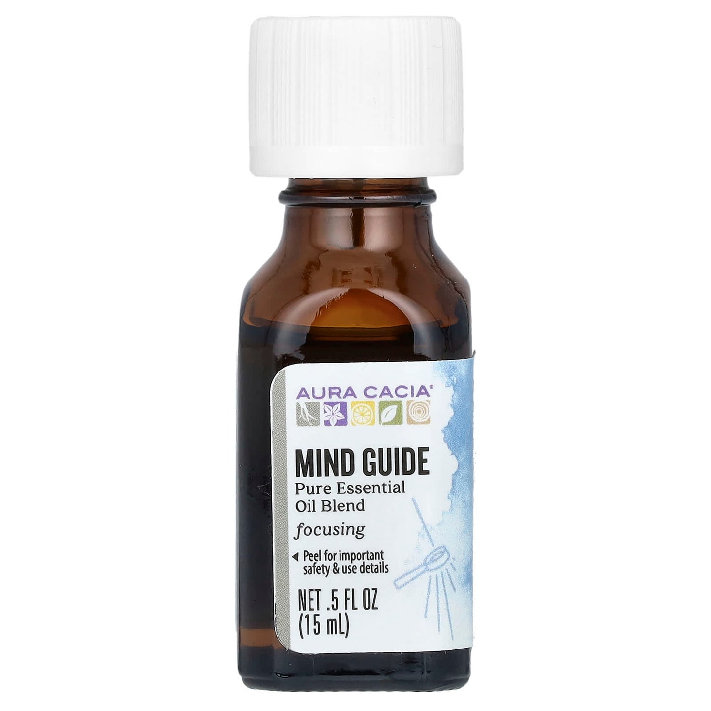 Aura Cacia Pure Essential Oil Blend - Mind Guide for Focus 0.5fl oz - Image 1