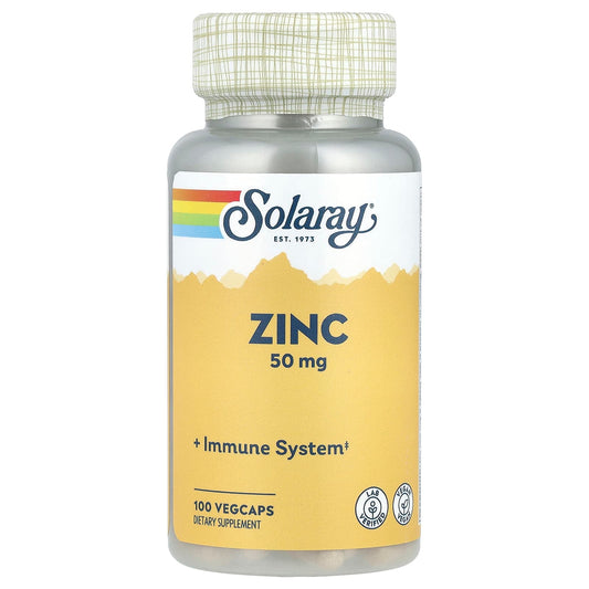 Solaray, Zinc, 50 mg, 100 VegCaps - Image 1