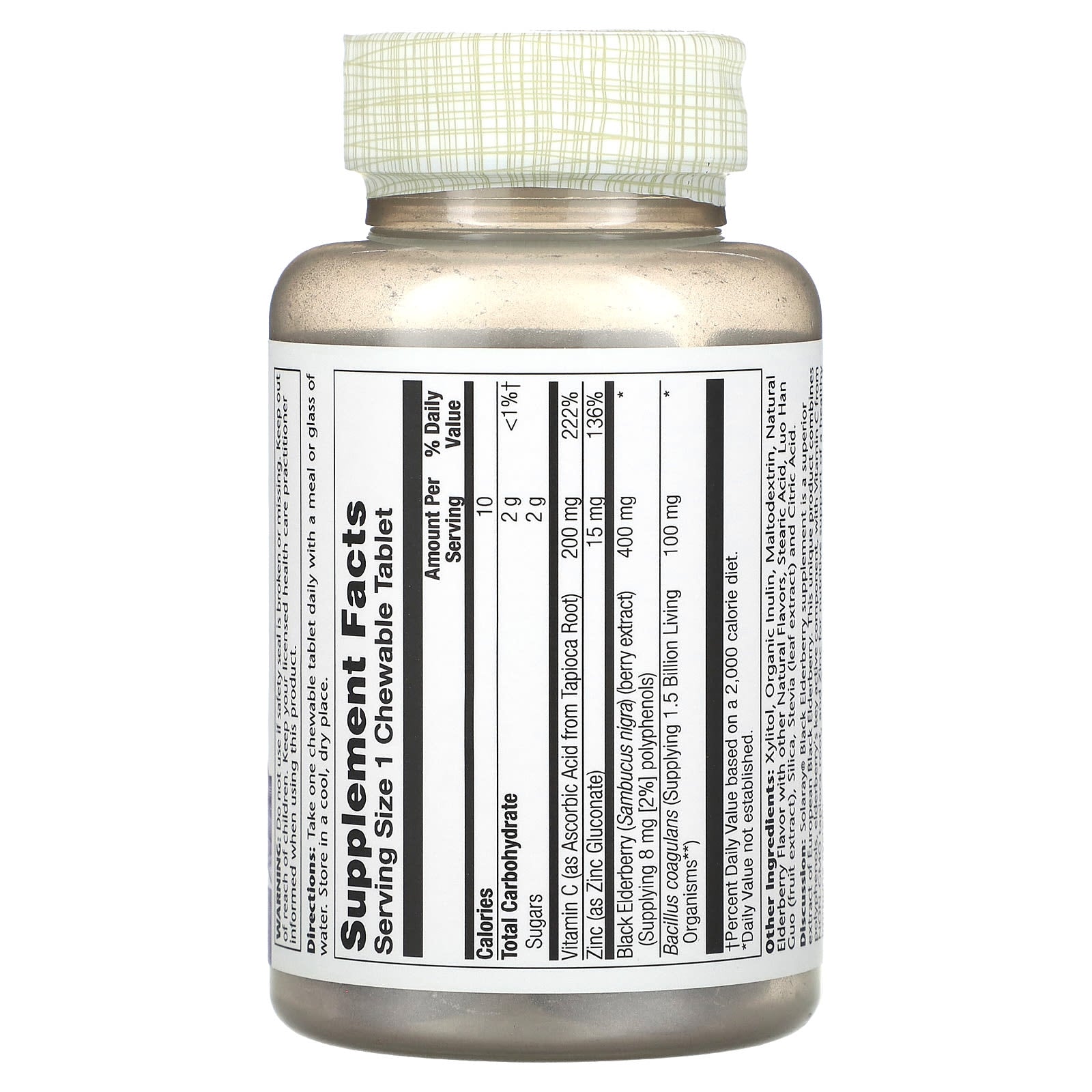 Solaray, Black Elderberry with SambuActin, 30 Chewables - Image 2