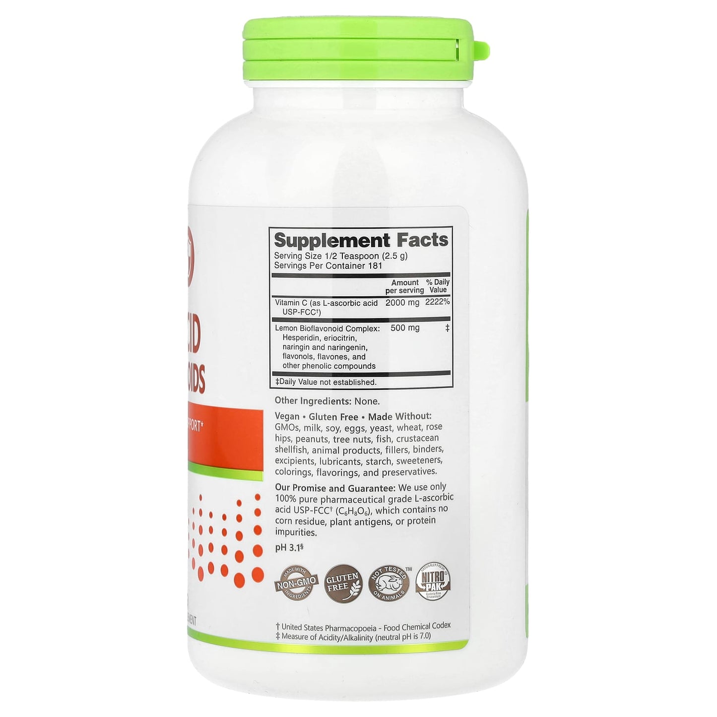 NutriBiotic, Immunity, Ascorbic Acid with Bioflavonoids, Crystalline Powder, 16 oz (454 g) - Image 2