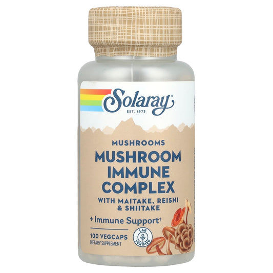 Solaray, Mushroom Immune Complex with Maitake, Reishi & Shiitake, 100 VegCaps - Image 1