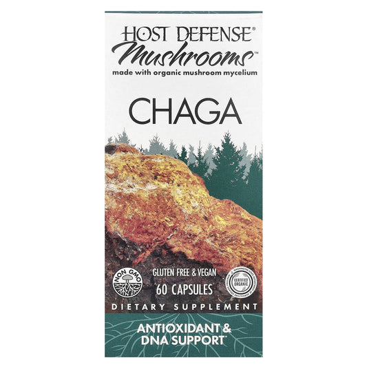 Host Defense Chaga Mushroom Supplement - 60 Capsules - Image 1