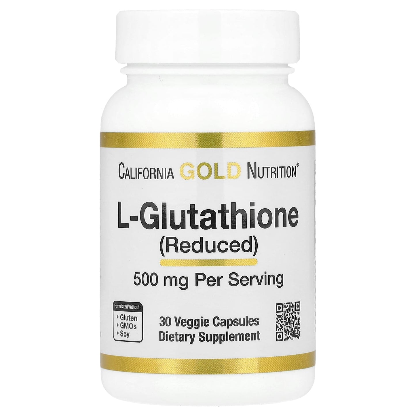 Boost Immune Function with California Gold Nutrition L-Glutathione 500mg - Image 1