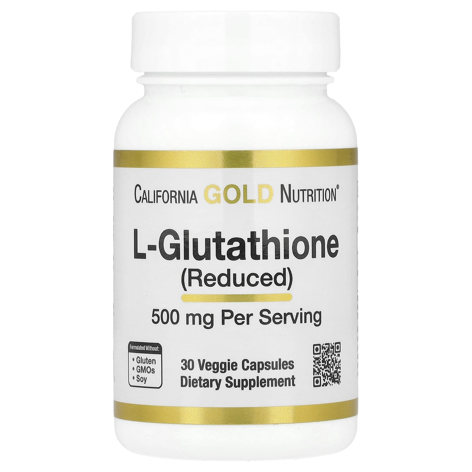 Boost Immune Function with California Gold Nutrition L-Glutathione 500mg - Image 1