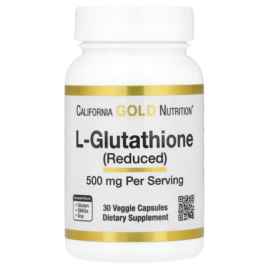 Boost Immune Function with California Gold Nutrition L-Glutathione 500mg - Image 1