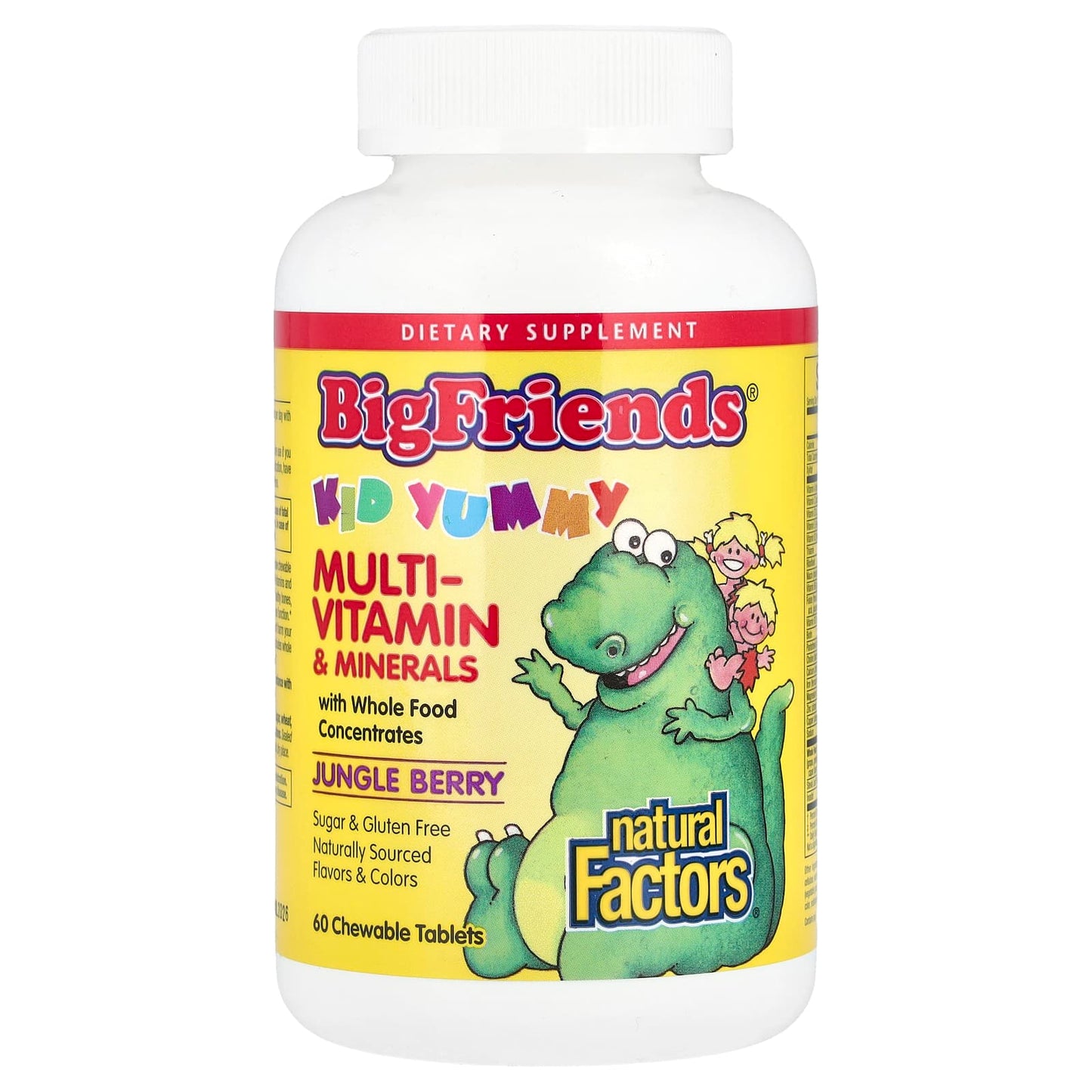 Natural Factors, Big Friends®, Multi-Vitamin & Minerals, Jungle Berry, 60 Chewable Tablets - Image 1