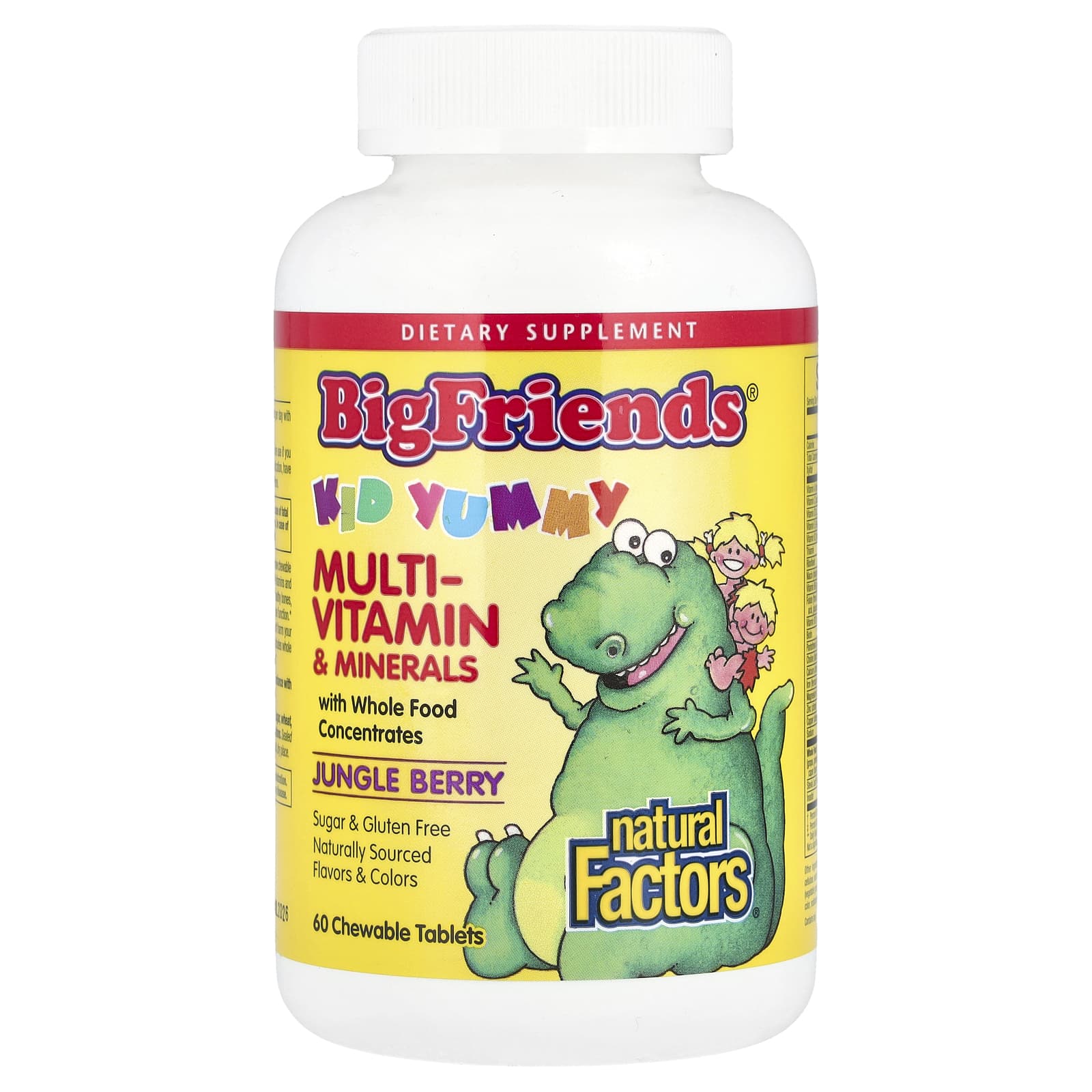 Natural Factors, Big Friends®, Multi-Vitamin & Minerals, Jungle Berry, 60 Chewable Tablets - Image 1