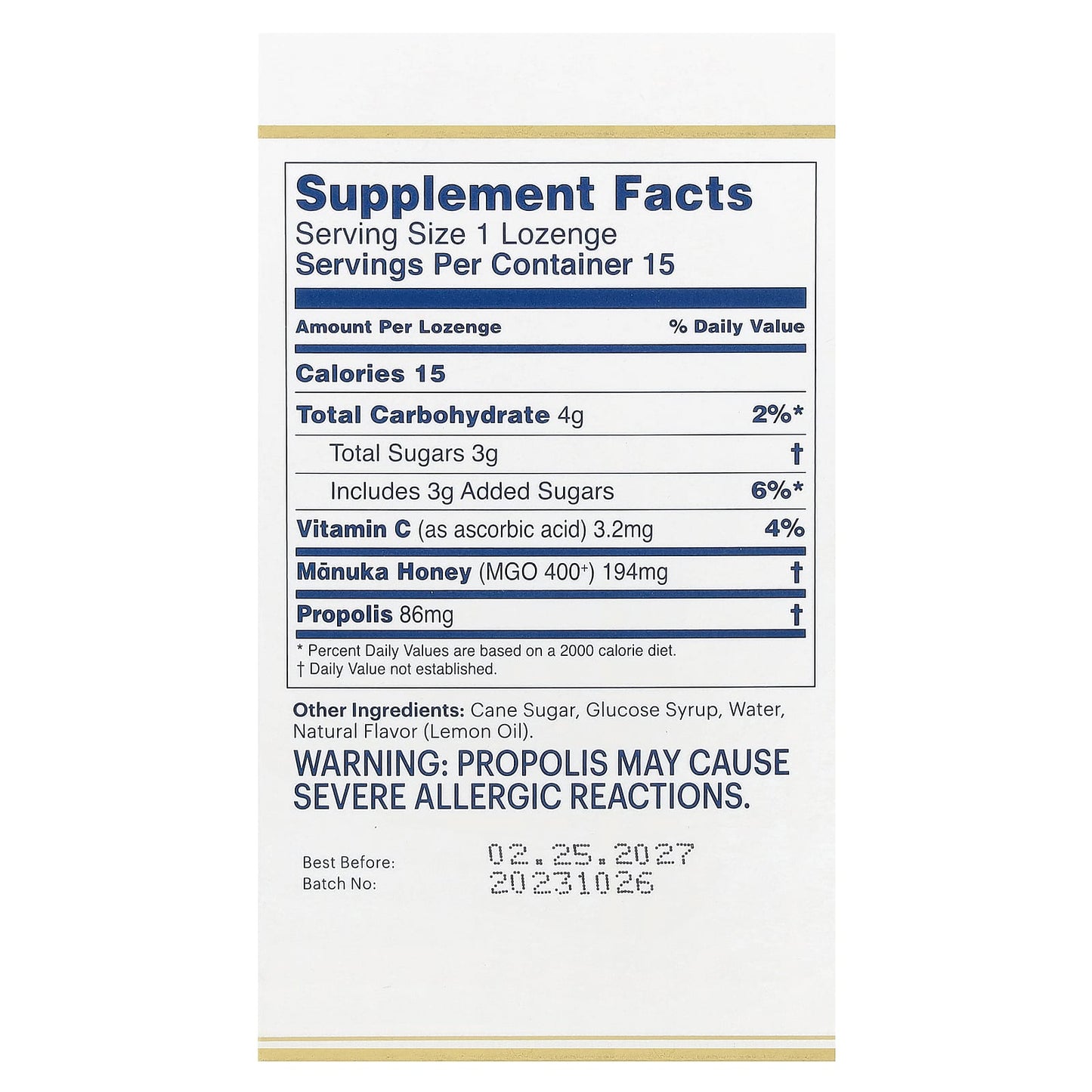 Manuka Health, Manuka Honey Lozenges, Propolis, 15 Lozenges - Image 2
