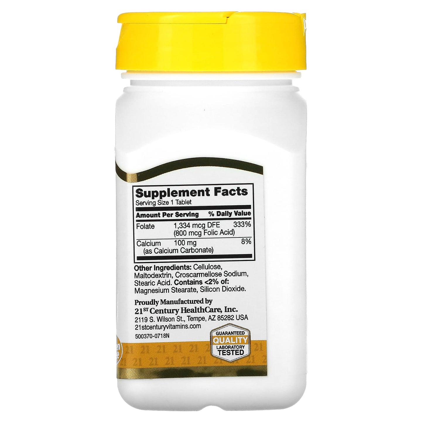 Boost Heart Health with 21st Century Folic Acid 800mcg Tablets, 180 Count - Image 2