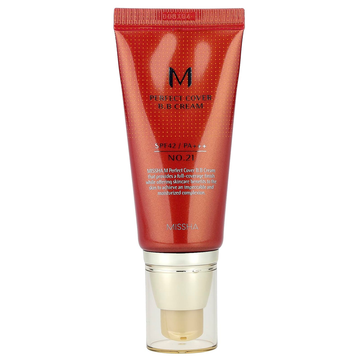 Missha, M Perfect Cover B.B Cream, SPF 42 PA+++, No. 21 Light Beige, 1.69 fl oz (50 ml) - Image 1