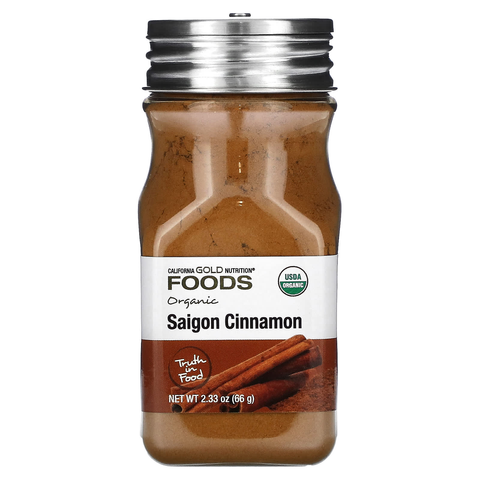 Organic Saigon Cinnamon by California Gold Nutrition, Non-GMO & Gluten Free, 2.33 oz - Image 1