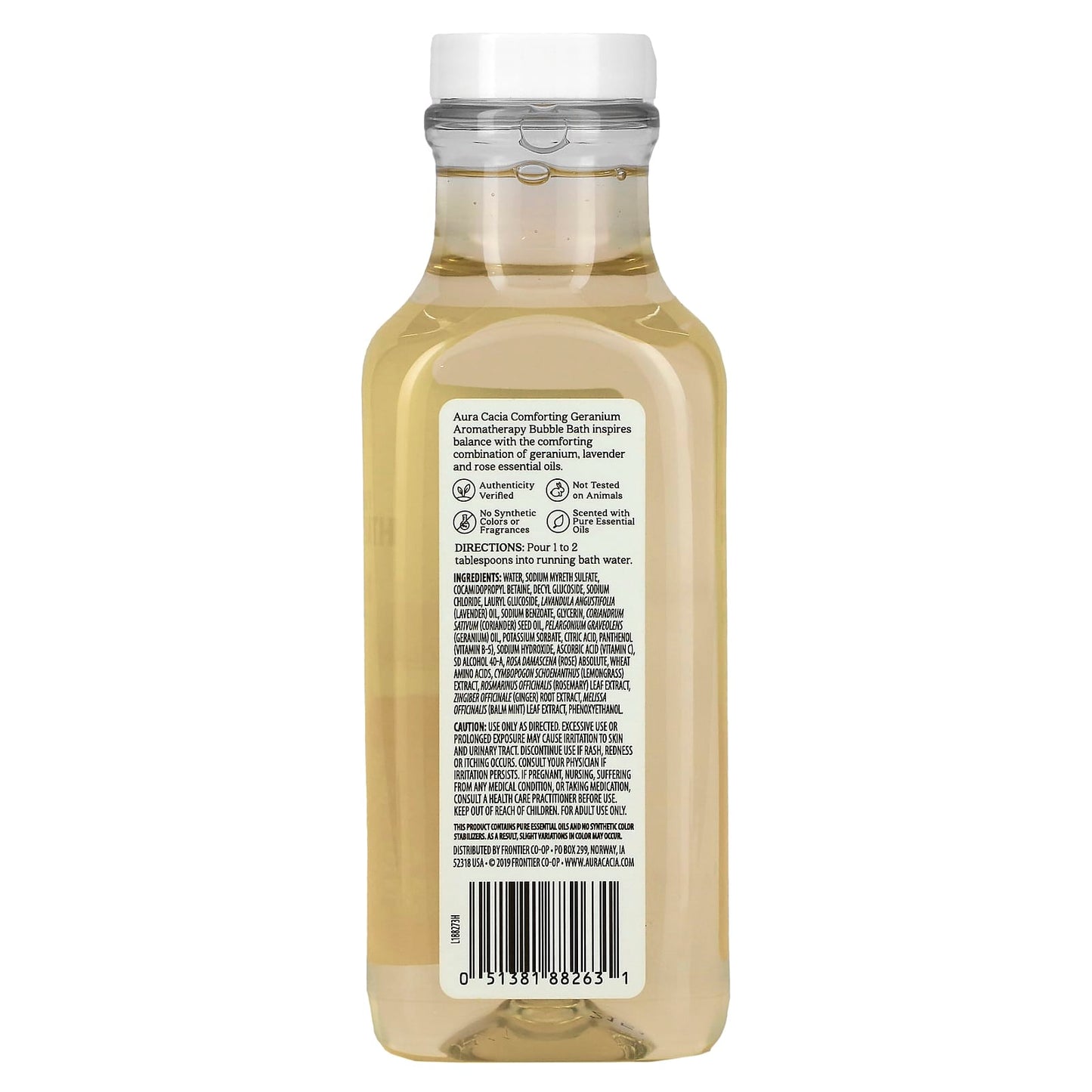 Comforting Geranium Aromatherapy Bubble Bath by Aura Cacia - Image 2