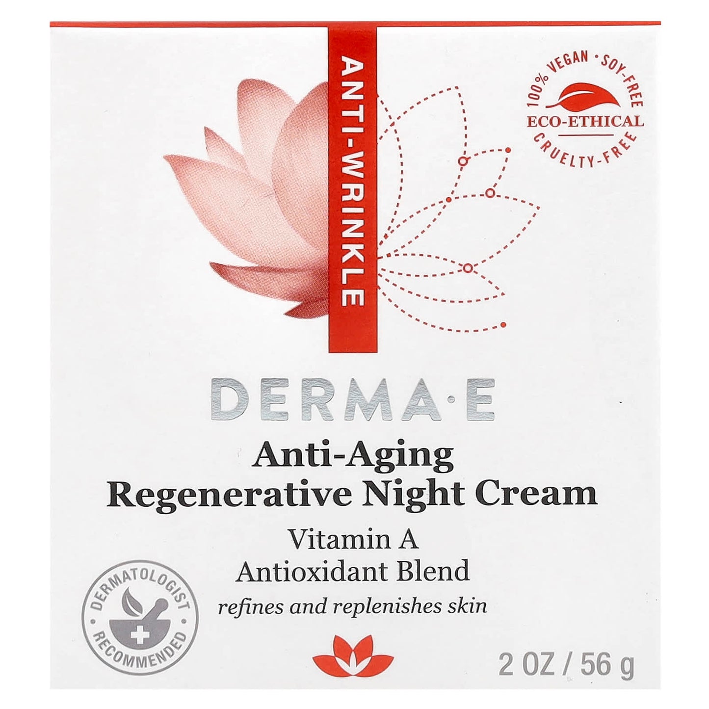 Derma E Anti-Aging Regenerative Night Cream, 2 oz (56 g) | Vegan, Cruelty-Free, Eco-Friendly - Image 2
