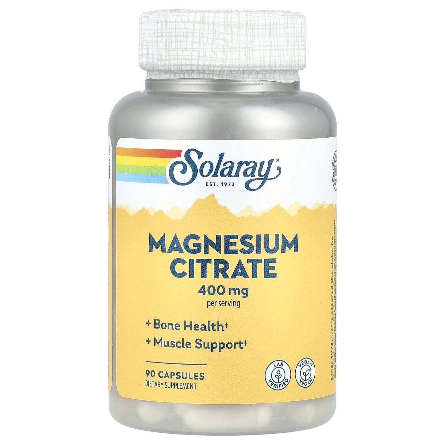 Solaray, Magnesium Citrate, 90 Capsules (133 mg per Capsule) - Image 1