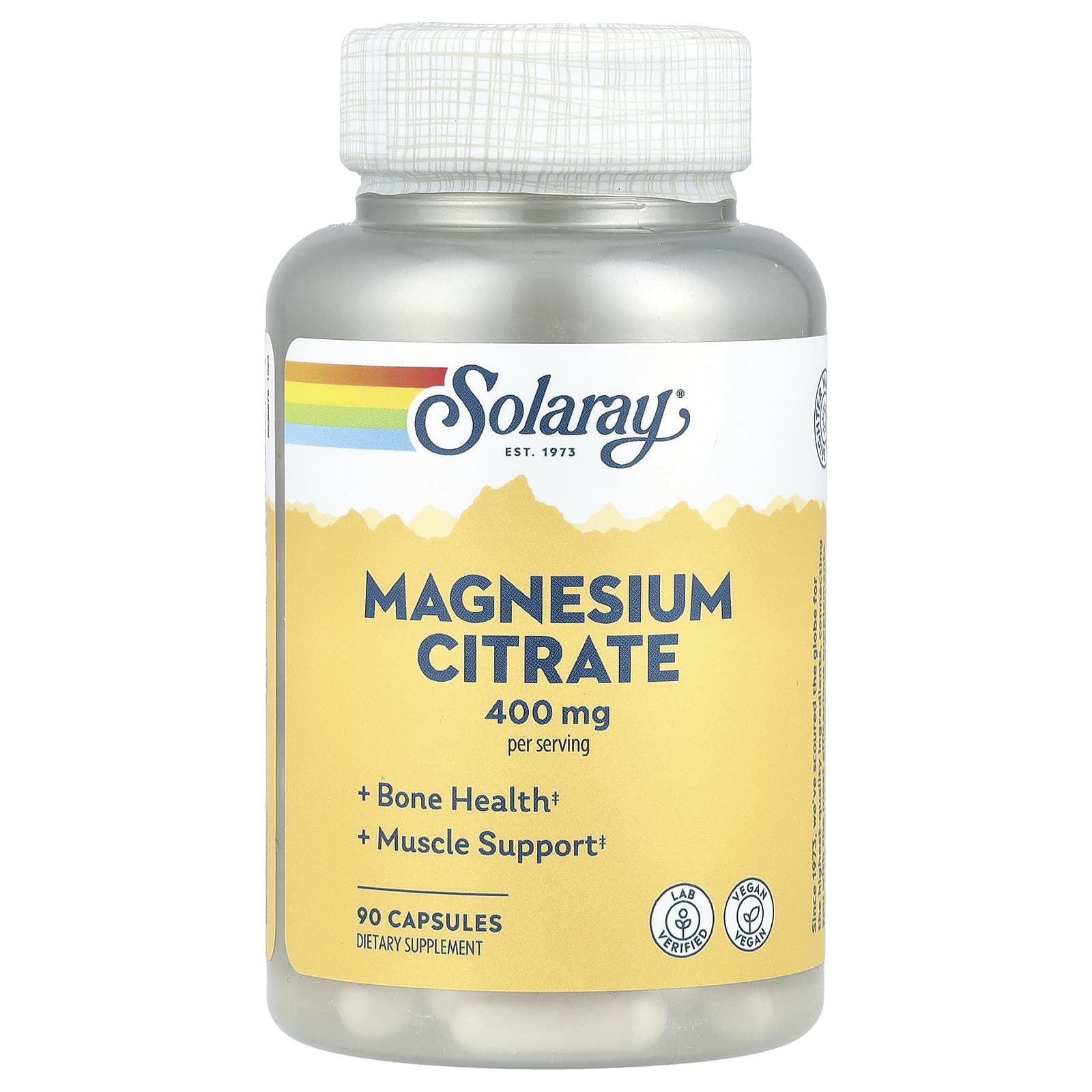 Solaray, Magnesium Citrate, 90 Capsules (133 mg per Capsule) - Image 1