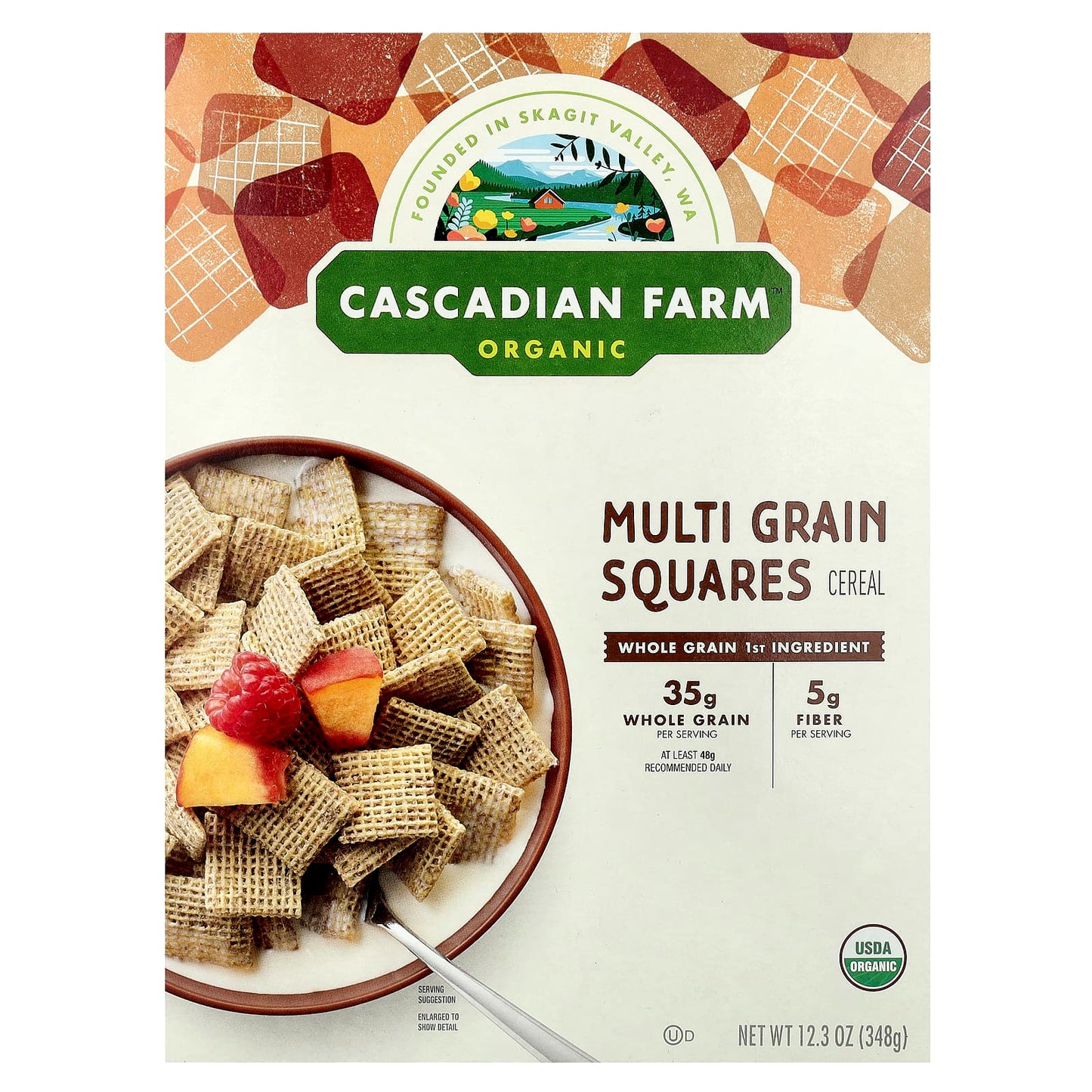 Organic Multi Grain Squares Cereal by Cascadian Farm, 12.3 oz - Image 1