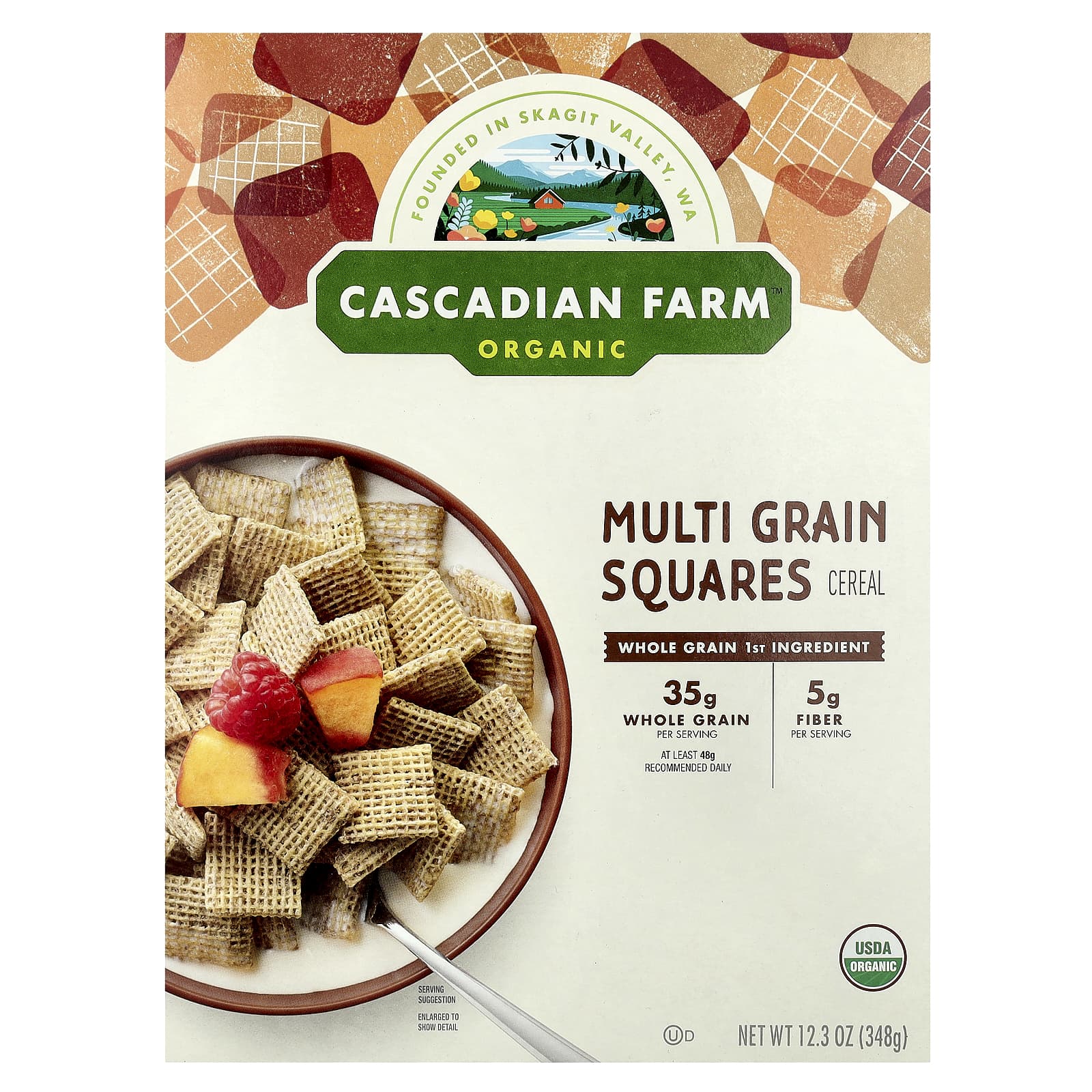 Organic Multi Grain Squares Cereal by Cascadian Farm, 12.3 oz - Image 1