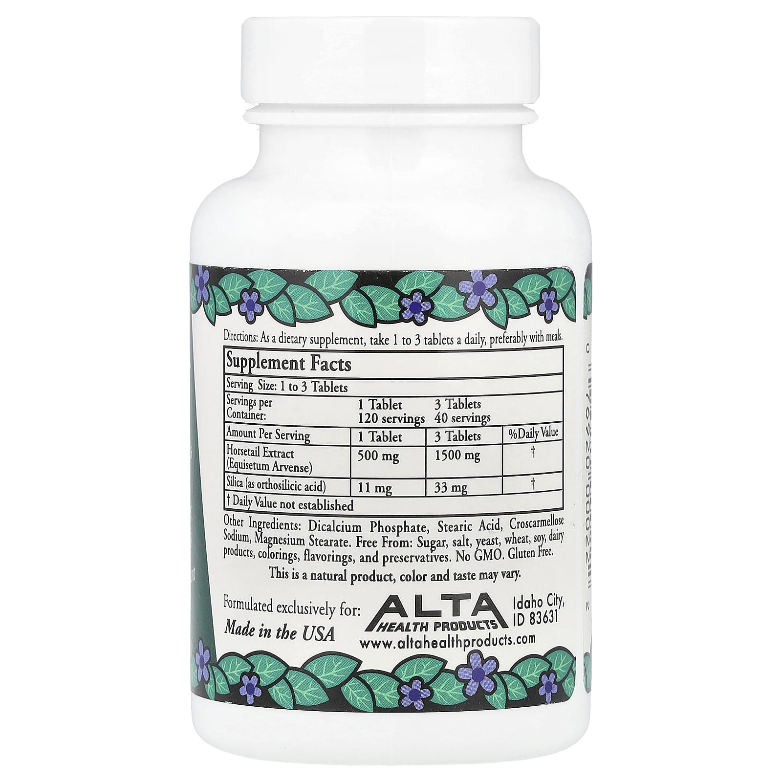 Herbal Silica with Bioflavonoids by Alta Health - 120 Tablets - Image 2