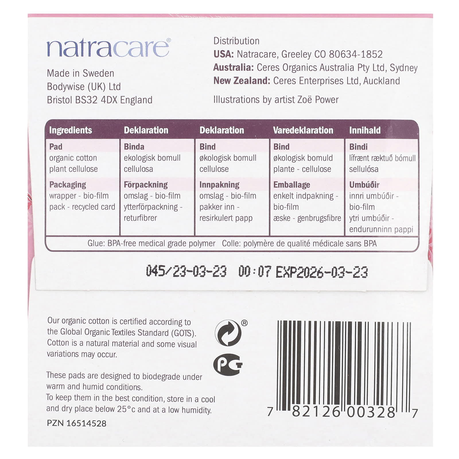 Natracare, Ultra Extra Pads, Organic Cotton Cover, Super, 10 Pads - Image 2