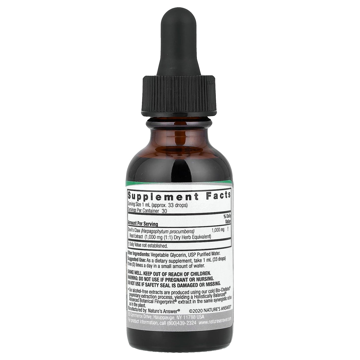 Nature's Answer, Devil's Claw Extract, Alcohol-Free, 1,000 mg, 1 fl oz (30 ml) - Image 2