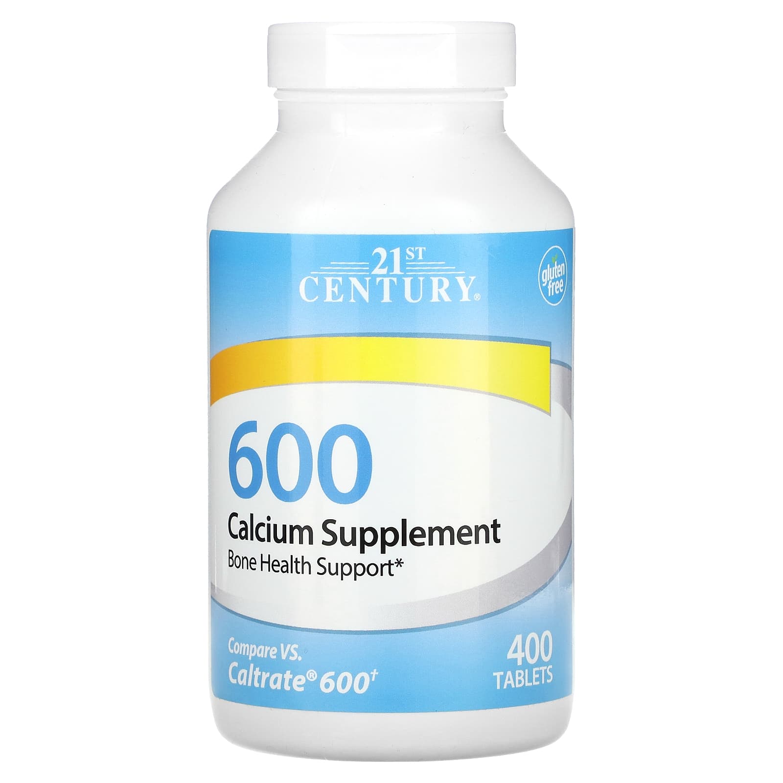 21st Century Calcium Supplement 600mg, 400 Tablets for Bone Health Support - Image 1